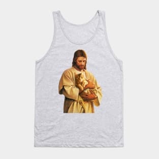 Christ and His Cat Tank Top